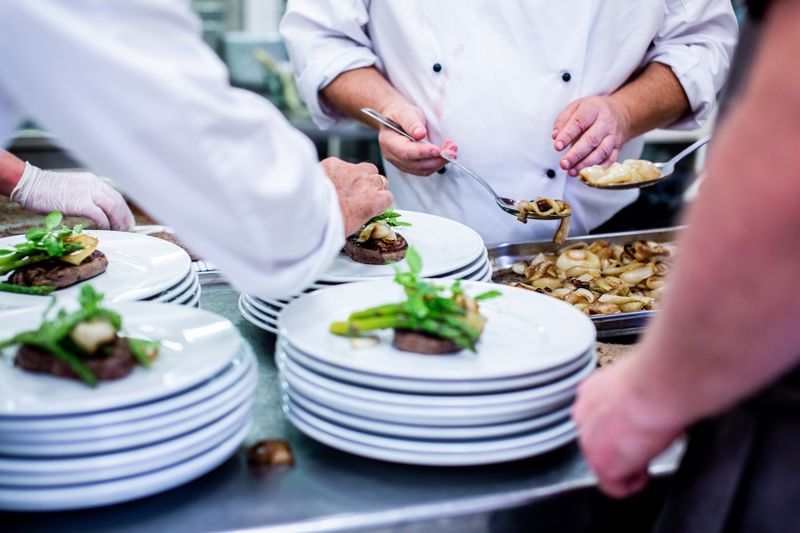 Giordanos kitchen team at work